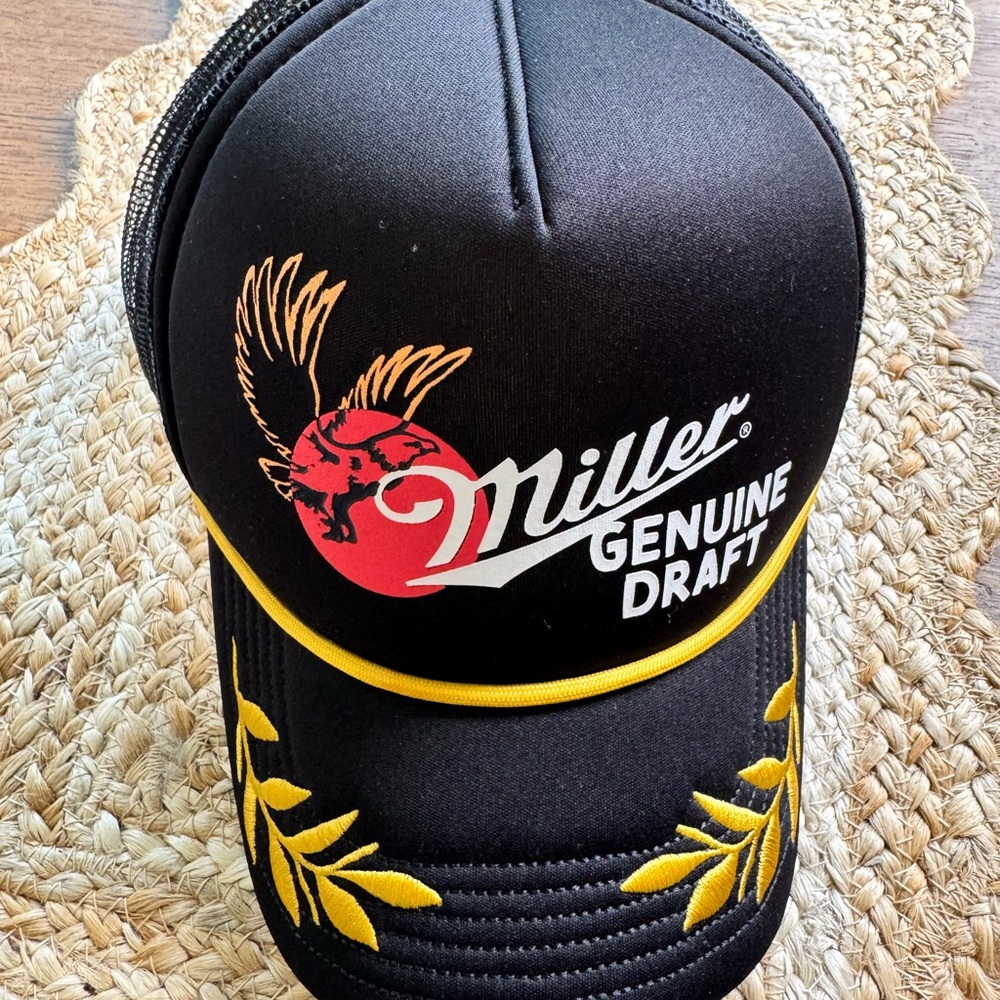 Black and Gold Cap Miller Draft Hat
